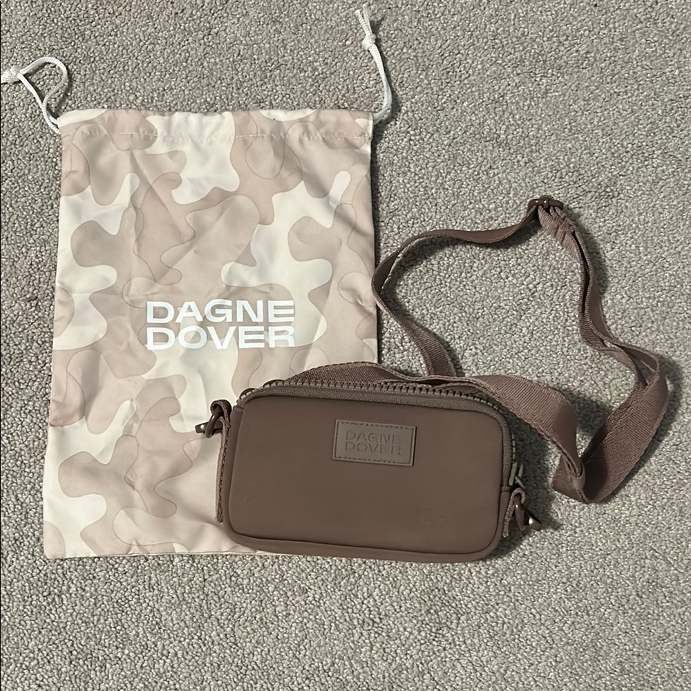 Dagne Dover Small Crossbody Bag in Taupe